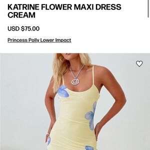 KATRINE FLOWER MAXI DRESS CREAM (butter yellow)
